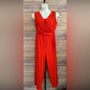 Casaluna Vibrant Red Jumpsuit - Size 26W